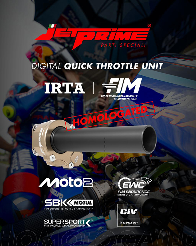 Omologazione FIM® e IRTA® per Jetprime.